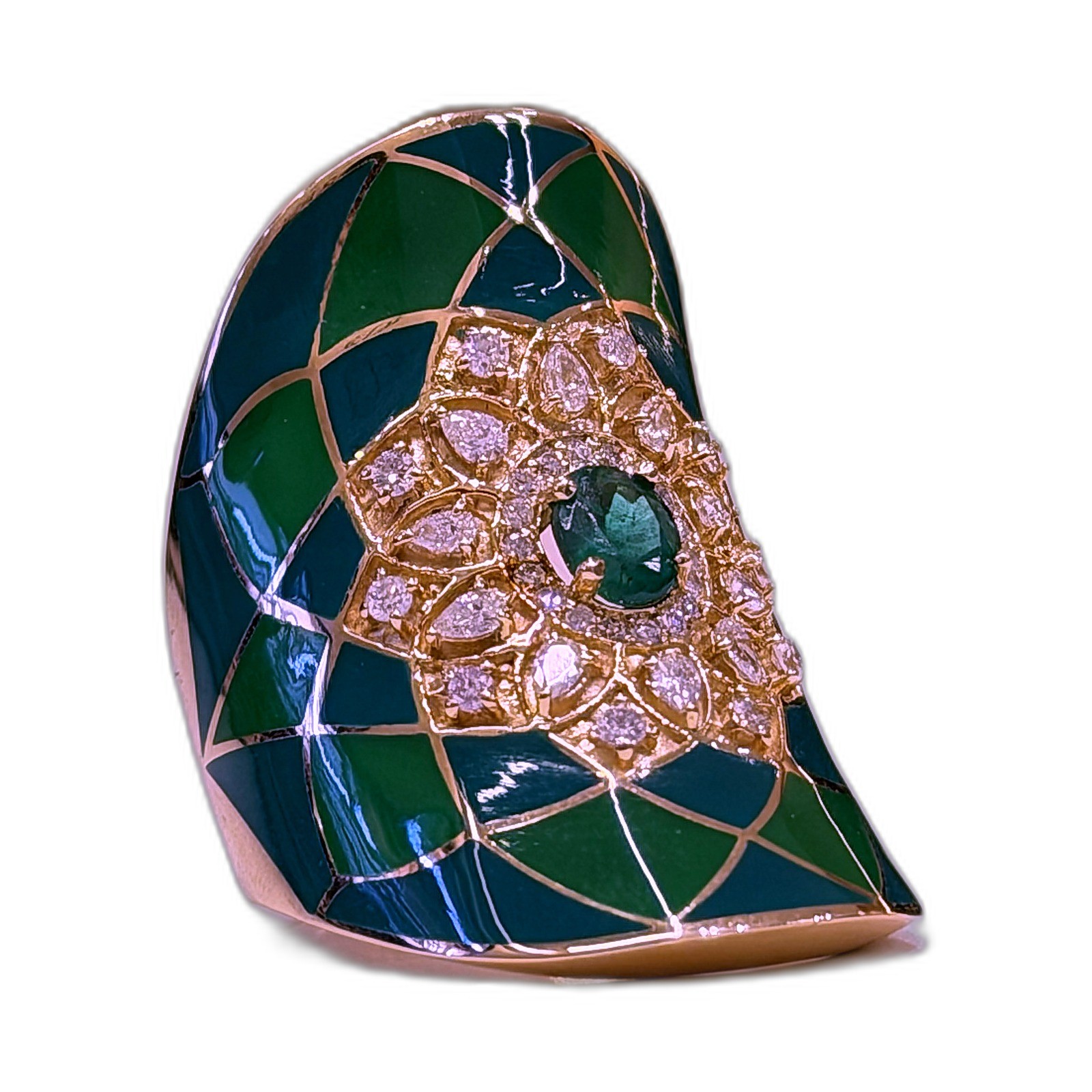 Green Senza Ring - luxury rings
