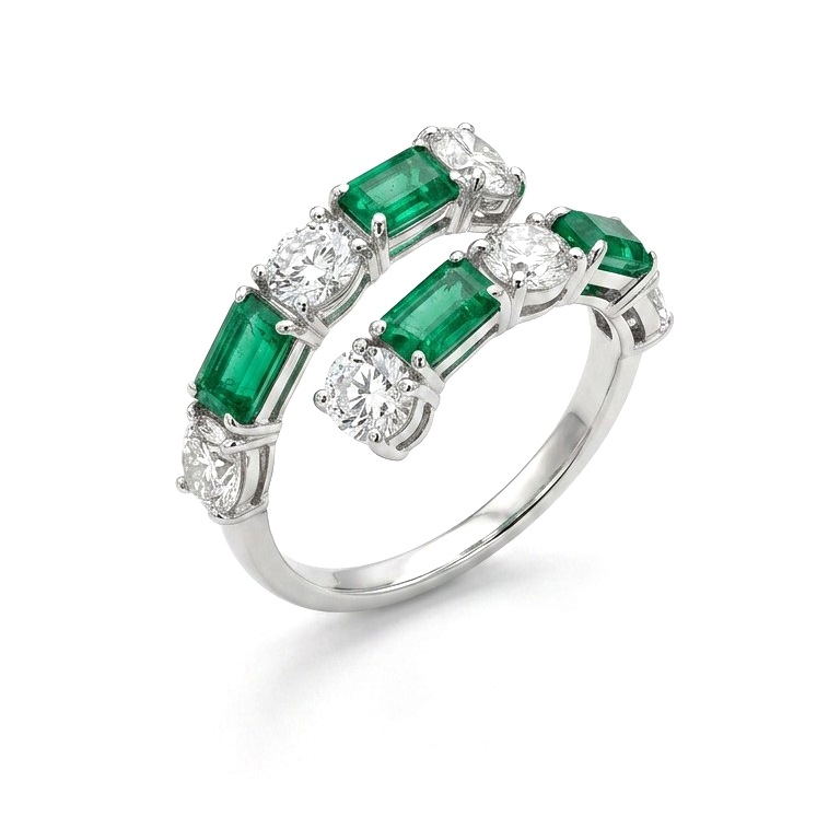 Corona Verder ring in 18K gold with malachite and diamonds